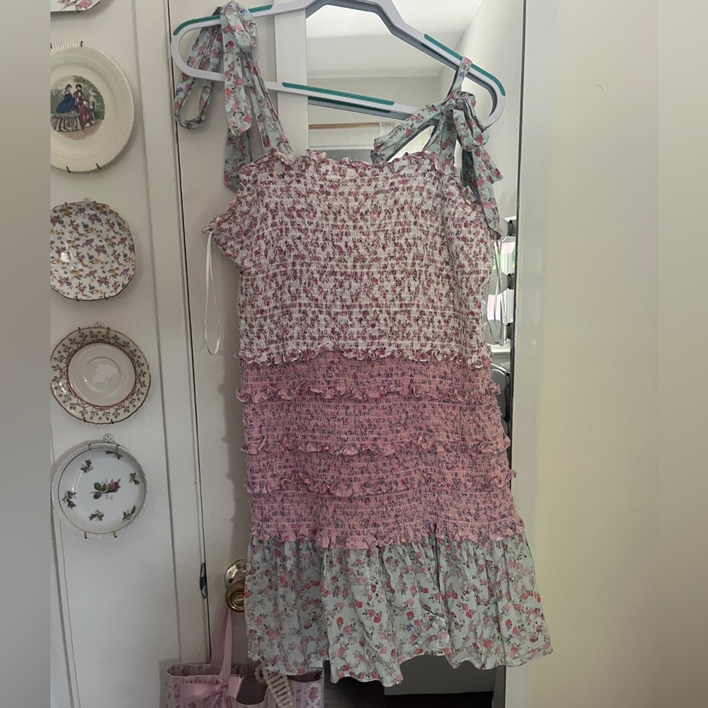 Loveshackfancy x Target Smocked Multicolor Mini Dress